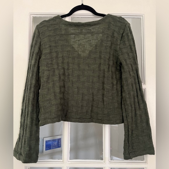 Madewell Basket-Weave Stitch Long-Sleeve Sweater Tee - Picture 4 of 5